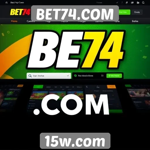 Interface do usuário do site BET74.COM é intuitiva